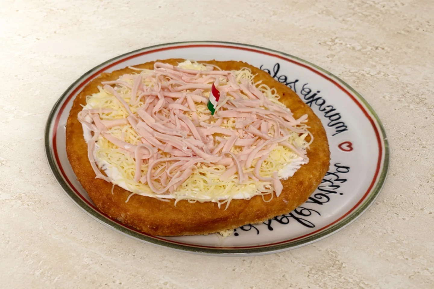 Sonkás lángos
